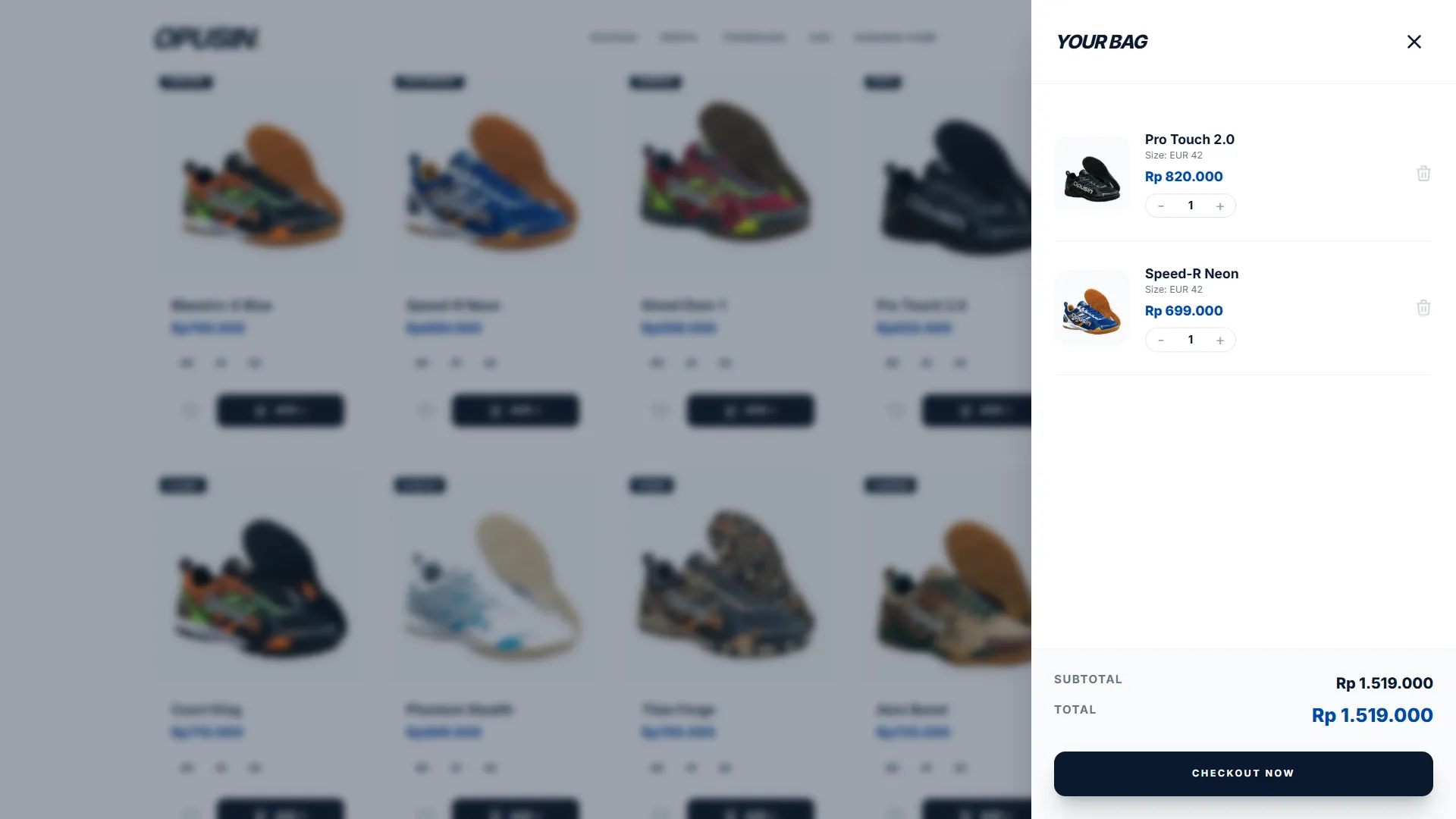 Website E-Commerce Opusin